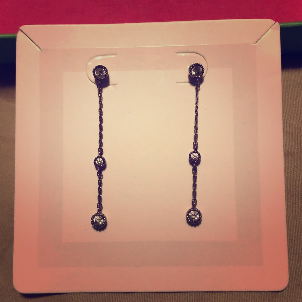 Francesca’s long delicate earrings